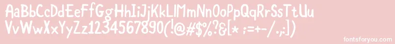 fuente CoolstoryRegular – Fuentes Blancas Sobre Fondo Rosa