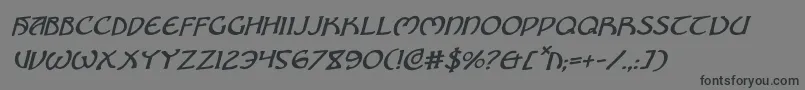 BrinAthynRotalic Font – Black Fonts on Gray Background