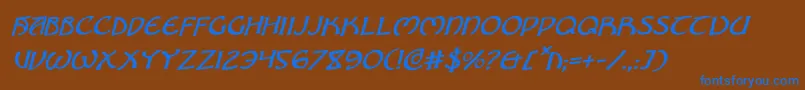 BrinAthynRotalic Font – Blue Fonts on Brown Background