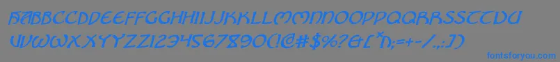 BrinAthynRotalic Font – Blue Fonts on Gray Background