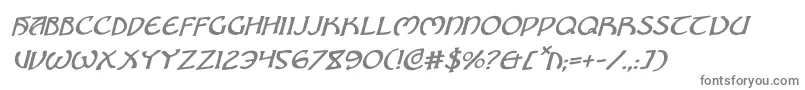BrinAthynRotalic-fontti – harmaat kirjasimet valkoisella taustalla