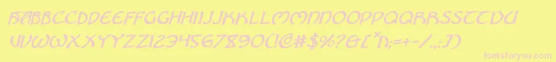 BrinAthynRotalic Font – Pink Fonts on Yellow Background