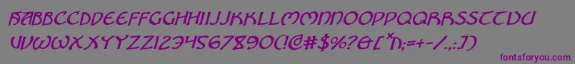 BrinAthynRotalic-Schriftart – Violette Schriften auf grauem Hintergrund