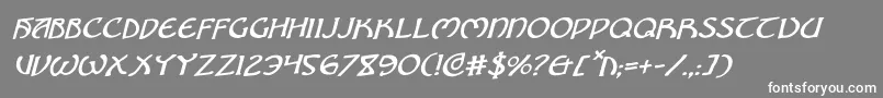 BrinAthynRotalic Font – White Fonts on Gray Background