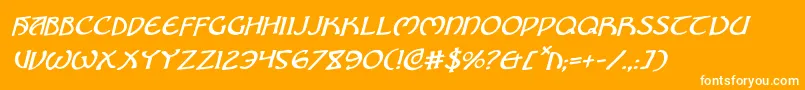 BrinAthynRotalic Font – White Fonts on Orange Background