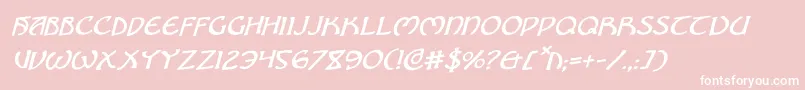 Шрифт BrinAthynRotalic – белые шрифты на розовом фоне