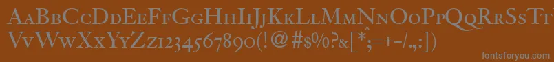 Шрифт JacobitesmcRegularDb – серые шрифты на коричневом фоне