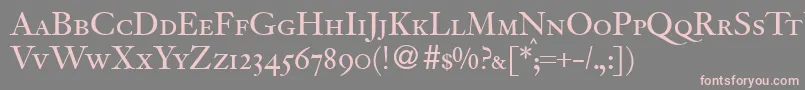 JacobitesmcRegularDb Font – Pink Fonts on Gray Background