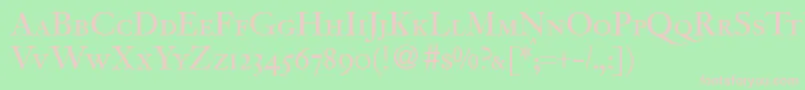 JacobitesmcRegularDb Font – Pink Fonts on Green Background