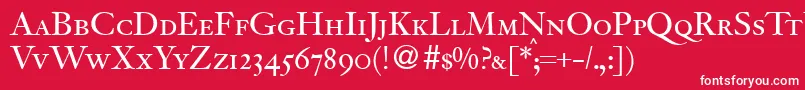 JacobitesmcRegularDb Font – White Fonts on Red Background