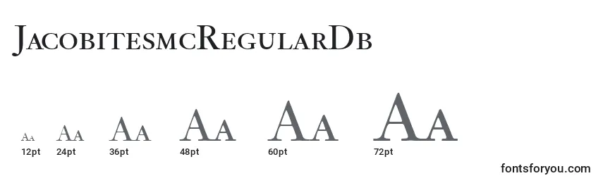 Размеры шрифта JacobitesmcRegularDb