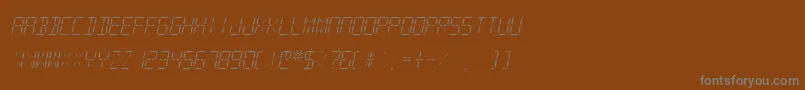 fuente SfdigitalreadoutLightobliq – Fuentes Grises Sobre Fondo Marrón