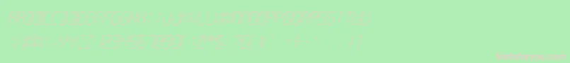 SfdigitalreadoutLightobliq Font – Pink Fonts on Green Background