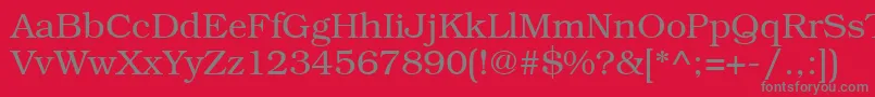 Bookmanbtt Font – Gray Fonts on Red Background