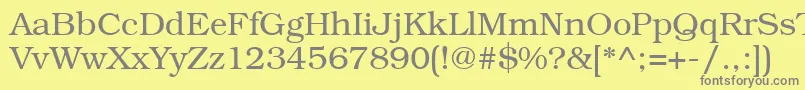 Bookmanbtt-Schriftart – Graue Schriften auf gelbem Hintergrund