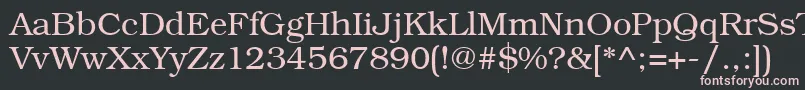 フォントBookmanbtt – 黒い背景にピンクのフォント
