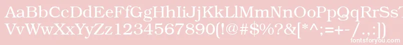 Bookmanbtt Font – White Fonts on Pink Background