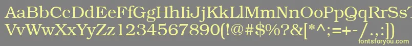 Bookmanbtt-Schriftart – Gelbe Schriften auf grauem Hintergrund