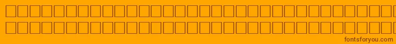 MyslnarrowcttBold-Schriftart – Braune Schriften auf orangefarbenem Hintergrund