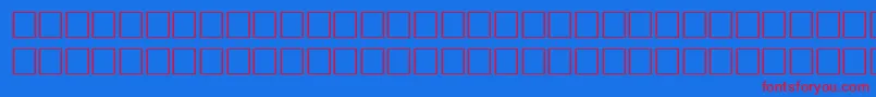 MyslnarrowcttBold Font – Red Fonts on Blue Background
