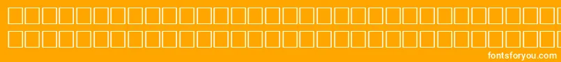 Fonte MyslnarrowcttBold – fontes brancas em um fundo laranja