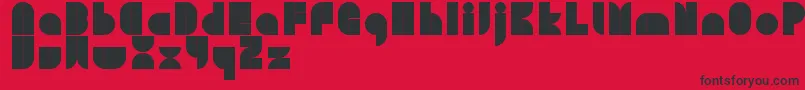 フォントPlastercaster – 赤い背景に黒い文字