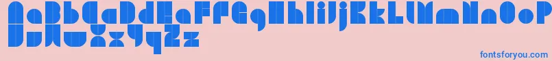 Plastercaster Font – Blue Fonts on Pink Background