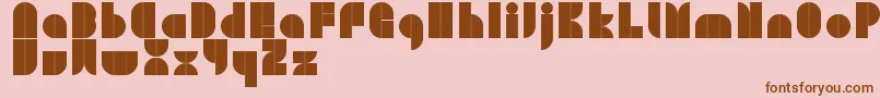Plastercaster Font – Brown Fonts on Pink Background