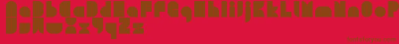 Weitere Informationen zur Plastercaster-Schriftart Plastercaster-Schriftart – Braune Schriften auf rotem Hintergrund