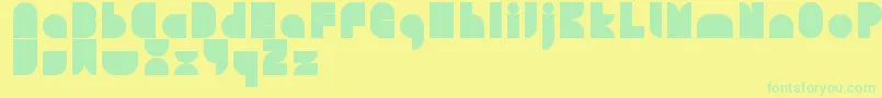 Plastercaster Font – Green Fonts on Yellow Background