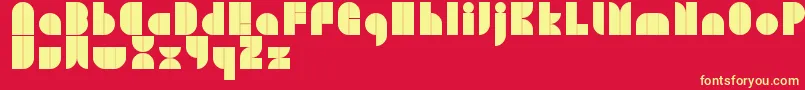Plastercaster Font – Yellow Fonts on Red Background