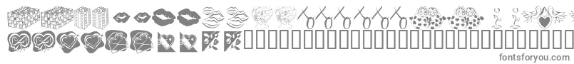 フォントKrBeMineForever – 白い背景に灰色の文字