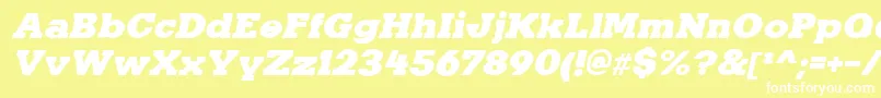KaineItalic Font – White Fonts on Yellow Background