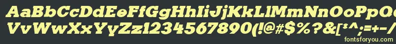 KaineItalic Font – Yellow Fonts on Black Background