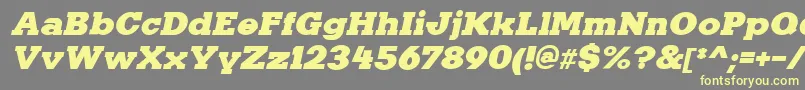 KaineItalic Font – Yellow Fonts on Gray Background