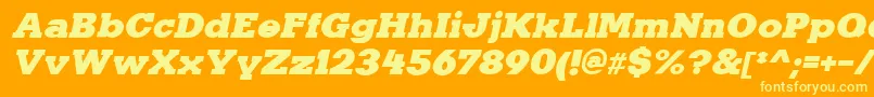 KaineItalic Font – Yellow Fonts on Orange Background
