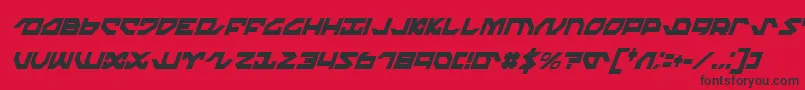 Nightrunnereci Font – Black Fonts on Red Background