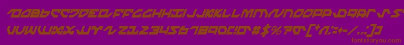 Nightrunnereci Font – Brown Fonts on Purple Background
