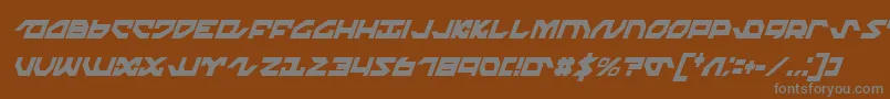 Nightrunnereci Font – Gray Fonts on Brown Background