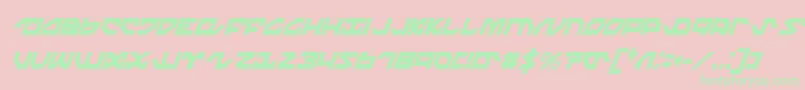 Nightrunnereci-Schriftart – Grüne Schriften auf rosa Hintergrund