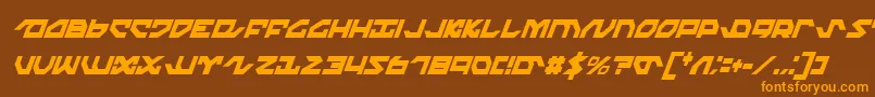 Nightrunnereci Font – Orange Fonts on Brown Background
