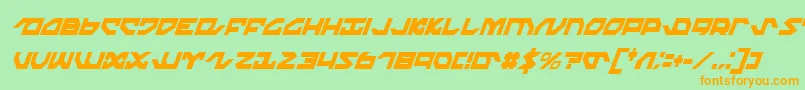 Nightrunnereci Font – Orange Fonts on Green Background