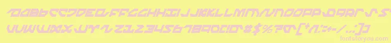 Nightrunnereci Font – Pink Fonts on Yellow Background