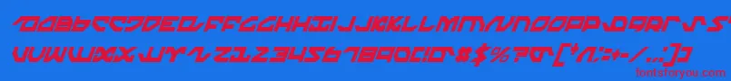 Nightrunnereci-fontti – punaiset fontit sinisellä taustalla
