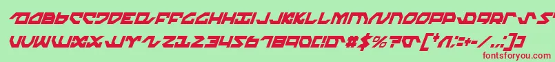 Nightrunnereci Font – Red Fonts on Green Background