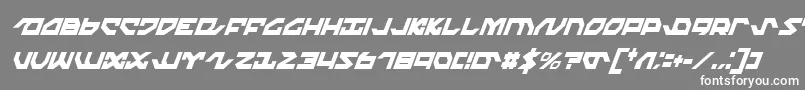 フォントNightrunnereci – 灰色の背景に白い文字