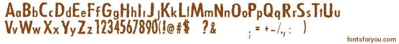 Zfont Font – Brown Fonts on White Background
