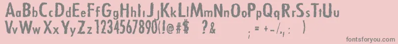 Шрифт Zfont – серые шрифты на розовом фоне