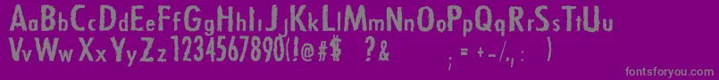 Zfont-Schriftart – Graue Schriften auf violettem Hintergrund