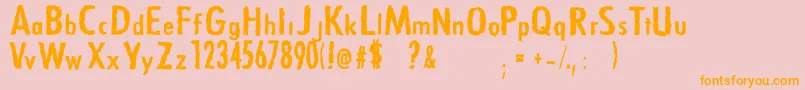 Zfont Font – Orange Fonts on Pink Background